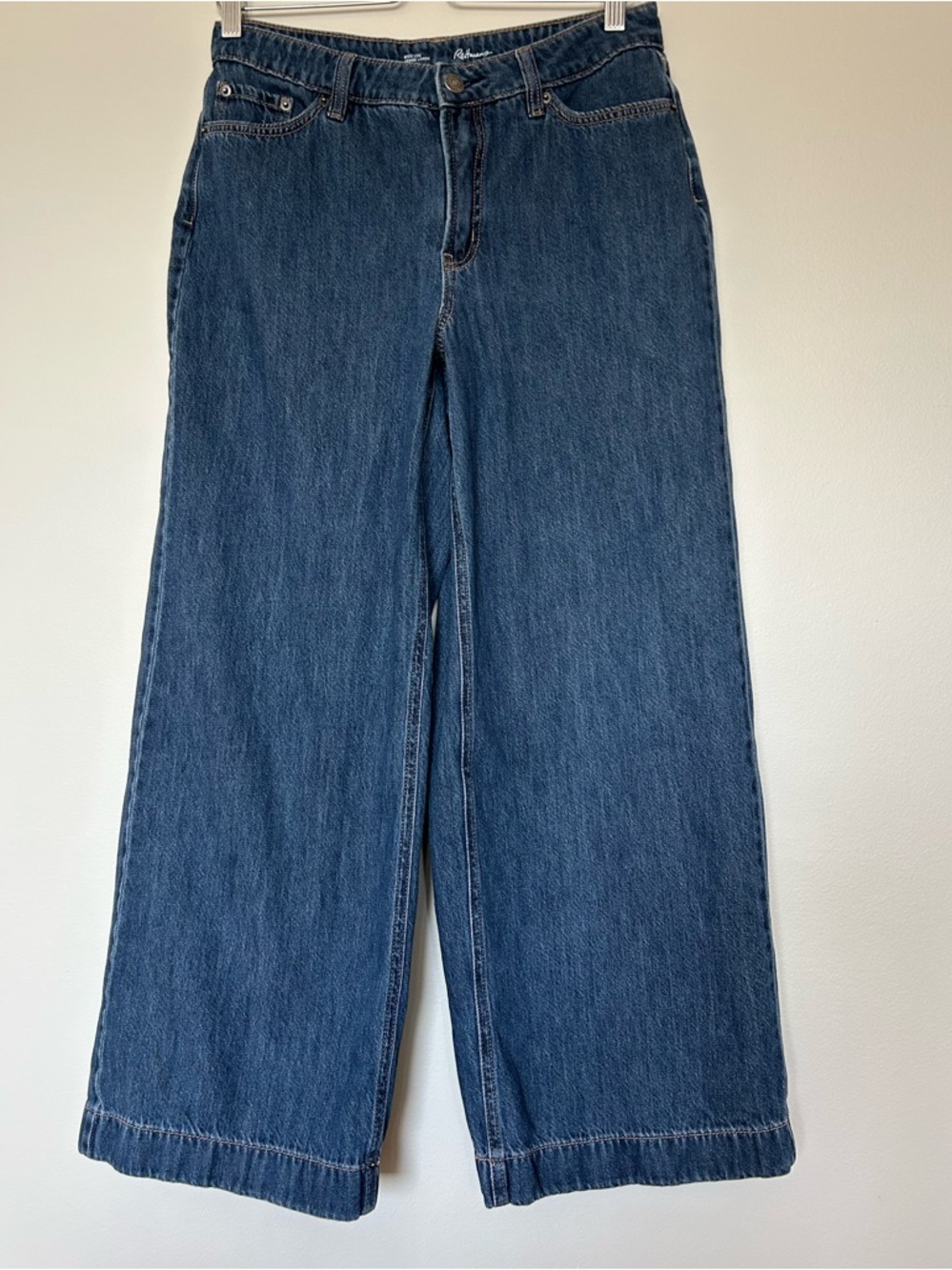 Reitmans Wide-Leg Jeans in Dark Blue Denim